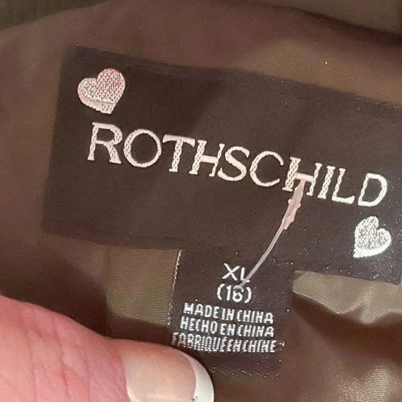 ROTHSCHILD OLIVE GREEN BOMBER JACKET FLORAL ACCENTS FIRS SIZE XL 16/ WOM… - Picture 4 of 16